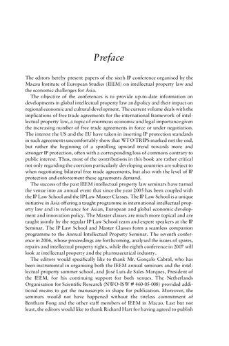 Intellectual Property And Free Trade Agreements Christopher Heath Anselm Kamperman Sanders Editors