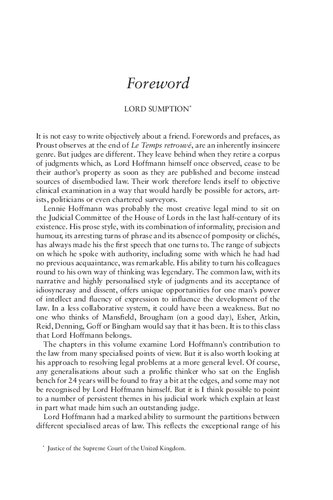 The Jurisprudence Of Lord Hoffmann Paul S Davies Justine Pila Editors