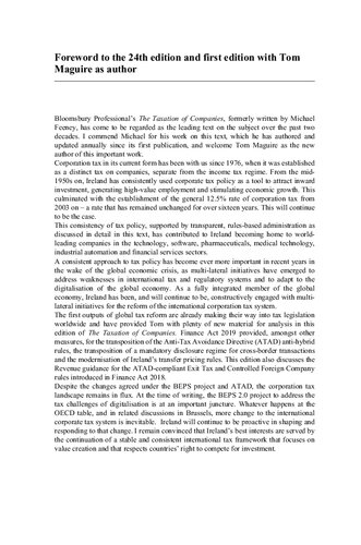 The Taxation Of Companies 2021 Tom Maguire