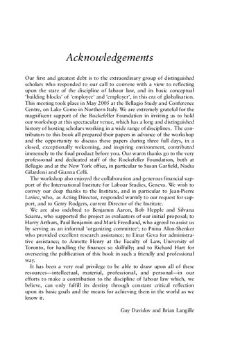 Boundaries And Frontiers Of Labour Law Goals And Means In The Regulation Of Work Guy Davidov Brian Langille Editors