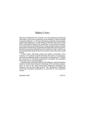Alexander Of Aphrodisias On Aristotle Prior Analytics 1813 With 117 36b3537a31 Ian Mueller Josiah Gould
