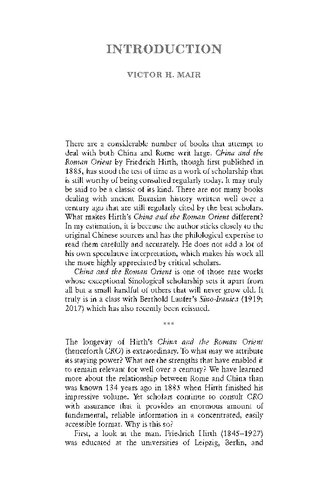 China And The Roman Orient Researches Into Their Ancient And Medieval Relations As Represented In Early Chinese Records Friedrich Hirth