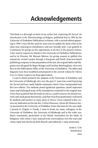 An Introduction To The Phenomenology Of Religion James L Cox