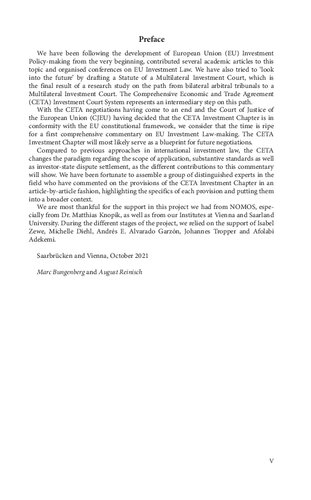 Ceta Investment Law Articlebyarticle Commentary Marc Bungenberg August Reinisch Editors