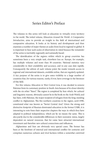Education In West Central Asia Colin Brock Maherukh Ahmed Editor