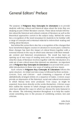 Key Concepts In Contemporary Literature Steve Padley