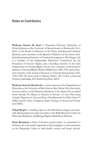 Catastrophe Remembered Palestine Israel And The Internal Refugees Edward W Nur Masalha Editor