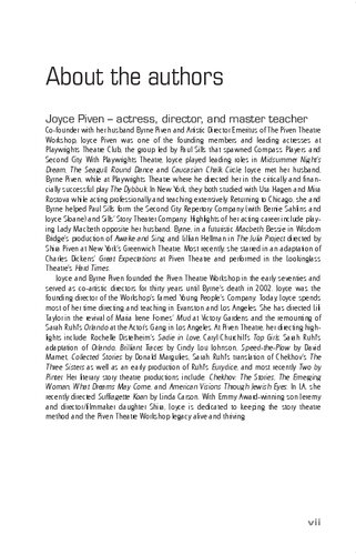 In The Studio With Joyce Piven Theatre Games Story Theatre And Text Work For Actors Joyce Piven Susan Applebaum