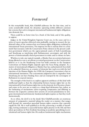 Human Rights Acts The Mechanisms Compared Kris Gledhill