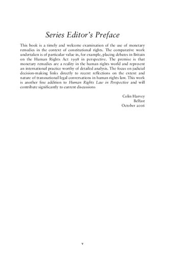 Monetary Remedies For Breach Of Human Rights A Comparative Study Lisa Tortell