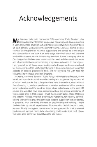 Progressive Education A Critical Introduction John Howlett