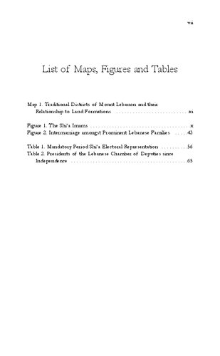 The Shia Of Lebanon Clans Parties And Clerics Rodger Shanahan
