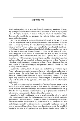 Victims Rights Human Rights And Criminal Justice Reconceiving The Role Of Third Parties Jonathan Doak