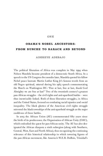 Africas Peacemakers Nobel Peace Laureates Of African Descent Adekeye Adebajo Editor