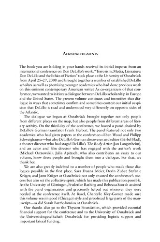 Terrorism Media And The Ethics Of Fiction Transatlantic Perspectives On Don Delillo Peter Schneck Philipp Schweighauser Editors