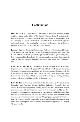 The Politics Of Food Marianne Elisabeth Lien Brigitte Nerlich Editors