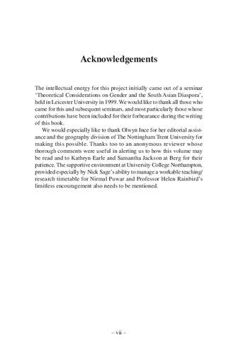 South Asian Women In The Diaspora Nirmal Puwar Parvati Raghuram Editors