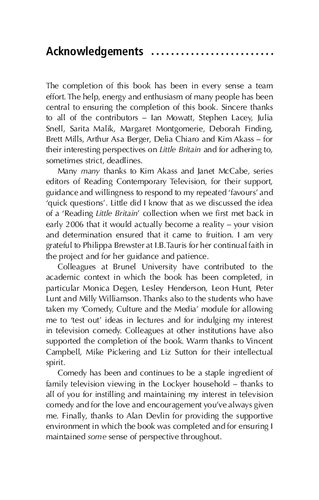 Reading Little Britain Comedy Matters On Contemporary Television Sharon Lockyer Editor