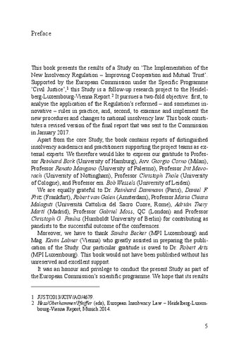 The Implementation Of The New Insolvency Regulation Burkhard Hess