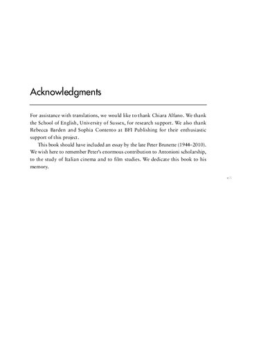 Antonioni Centenary Essays Laura Rascaroli John David Rhodes Editors