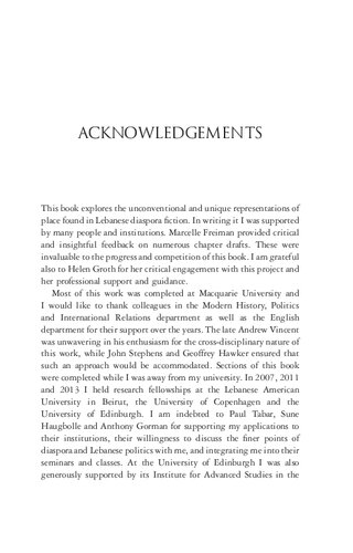 The Literature Of The Lebanese Diaspora Representations Of Place And Transnational Identity Jumana Bayeh