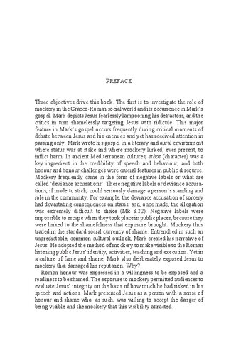 Mockery And Secretism In The Social World Of Marks Gospel Dietmar Neufeld