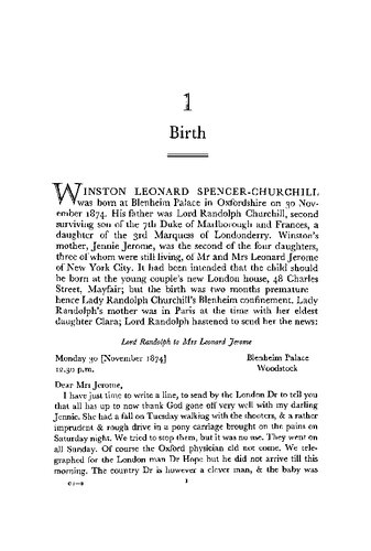 Winston S Churchill Volume I Youth 18741900 Randolph S Churchill