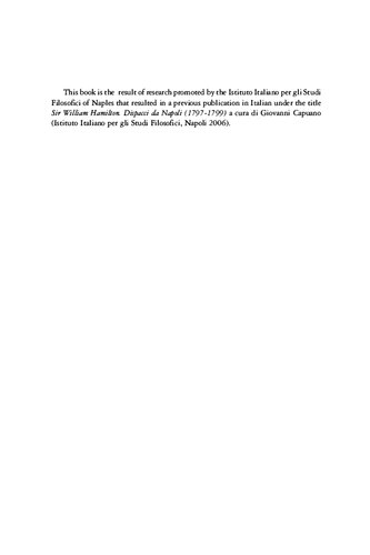 The Hamilton Letters The Naples Dispatches Of Sir William Hamilton John A Davis Giovanni Capuano Editors
