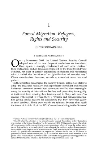 Forced Migration Human Rights And Security Jane Mcadam