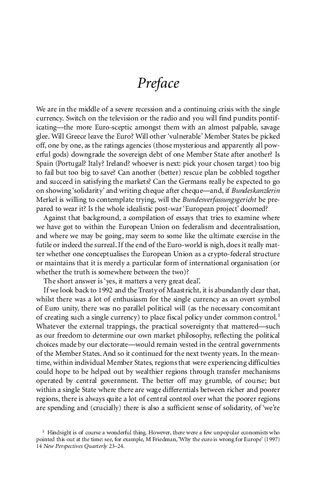 Federalism In The European Union Elke Cloots Geert De Baere Stefan Sottiaux Editors