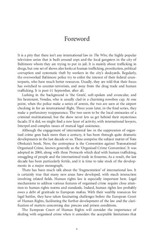 Transnational Organised Crime In International Law Tom Obokata