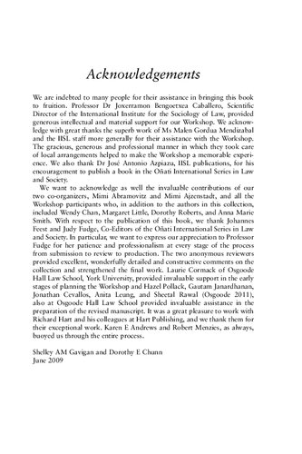 The Legal Tender Of Gender Welfare Law And The Regulation Of Womens Poverty Shelley Am Gavigan Dorothy E Chunn Editors