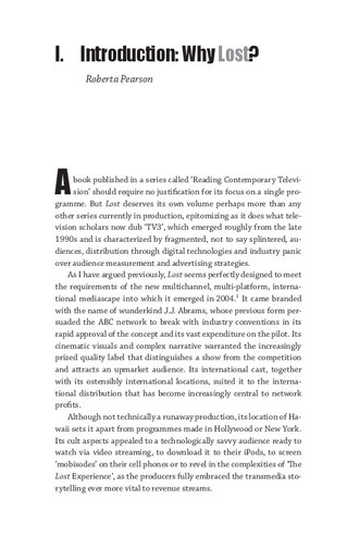 Reading Lost Perspectives On A Hit Television Show Roberta Pearson Editor