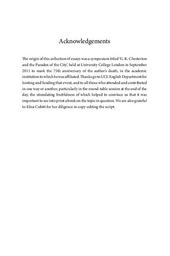 Gk Chesterton London And Modernity Matthew Beaumont Matthew Ingleby Editors