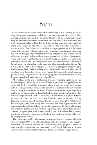 The Law Of Confidentiality A Restatement Paul Stanley
