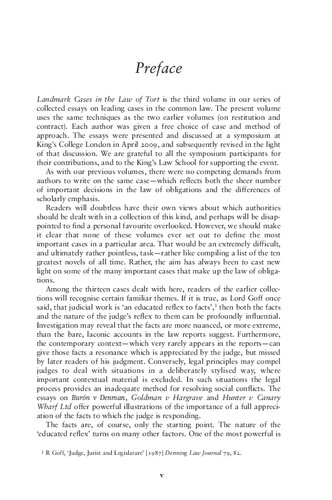 Landmark Cases In The Law Of Tort Charles Mitchell Paul Mitchell Editors