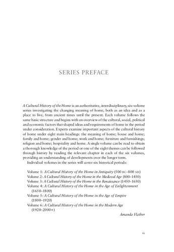 A Cultural History Of The Home In The Renaissance Volume 3 Amanda Flather Editor