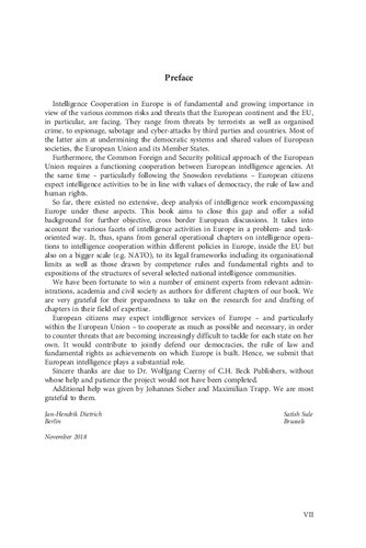 Intelligence Law And Policies In Europe A Handbook Janhendrik Dietrich Satish Sule Editors