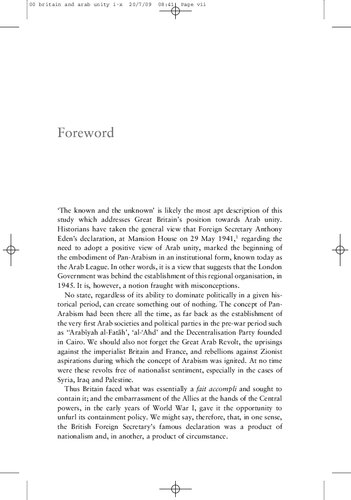 Britain And Arab Unity A Documentary History From The Treaty Of Versailles To The End Of World War Ii Younan Labib Rizk