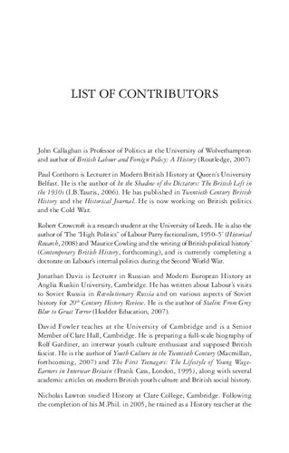 The British Labour Party And The Wider World Domestic Politics Internationalism And Foreign Policy Paul Corthorn