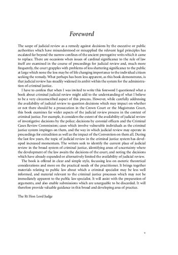 Criminal Judicial Review A Practitioners Guide To Judicial Review In The Criminal Justice System And Related Areas Piers Von Berg Editor
