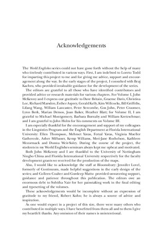 World Englishes Volume Ii North America Tometro Hopkins Editor