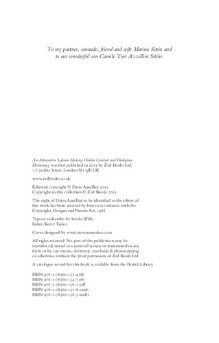 An Alternative Labour History Worker Control And Workplace Democracy Dario Azzellini Editor