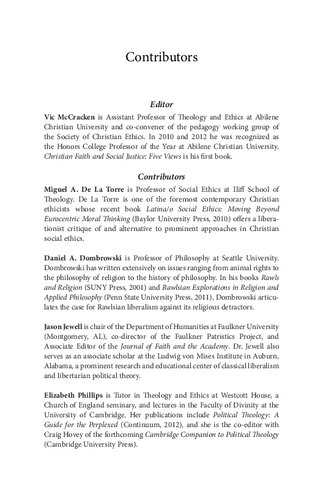 Christian Faith And Social Justice Vic Mccracken