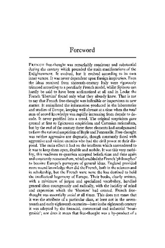 French Freethought From Gassendi To Voltaire J S Spink