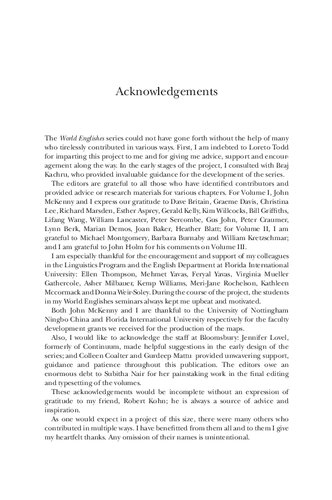 World Englishes Volume I The British Isles Tometro Hopkins John Mckenny Editors