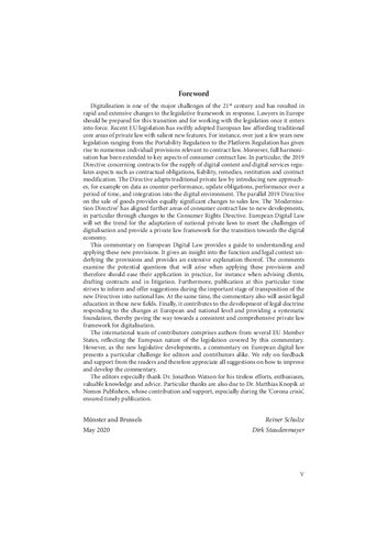 Eu Digital Law Articlebyarticle Commentary Reiner Schulze Dirk Staudenmayer