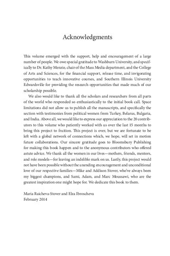 Women In Politics And Media Perspectives From Nations In Transition Maria Raichevastover Elza Ibroscheva Editors