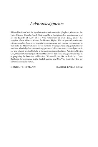 Human Rights In Private Law Daniel Friedmann Daphne Barakerez Editors