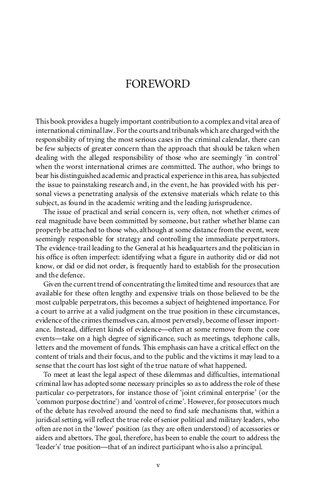 The Criminal Responsibility Of Senior Political And Military Leaders As Principals To International Crimes Hctor Olsolo